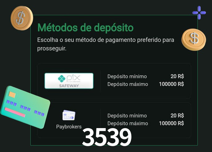 O cassino 3539 oferece uma grande variedade de métodos de pagamento